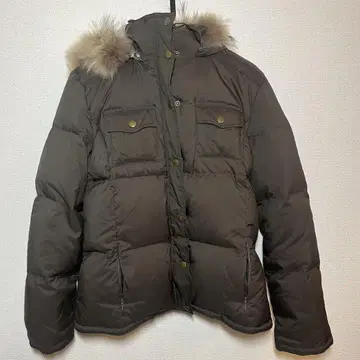 MICHEL KLEIN 퍼 다운 자켓 카키