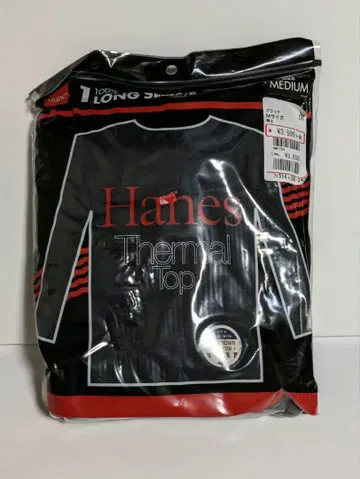 Hanes 서멀 탑 크루넥 롱슬리브 M