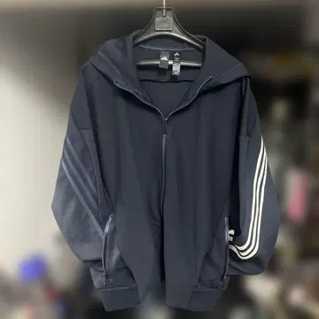 adidas 네이비 집업 저지 M