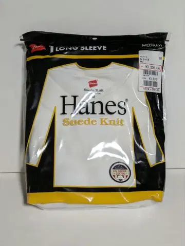 Hanes 스웨이드 니트 크루넥 롱 슬리브 T M