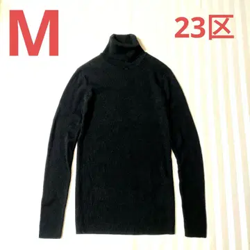 새상품급 23구 스탠다드 리브 터틀넥 스웨터 긴팔 M 38 블랙