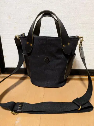 CLEDRAN 캔버스 가죽 숄더백