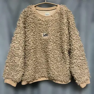 Lee 보아 소재 긴팔 스웨터 베이지