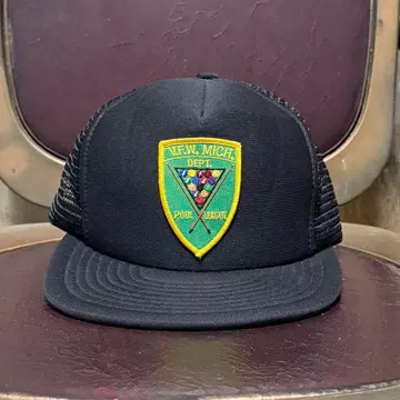 데드스탁 메쉬 캡 당구 와펜 블랙 미사용 블랙