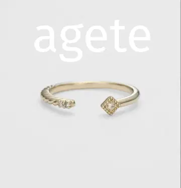 agete K10 다이아몬드 핑키링