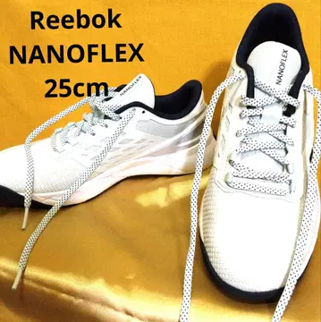 ReebokNANOFLEX 메쉬 스니커즈 25cm 옅은 블루 트레이닝