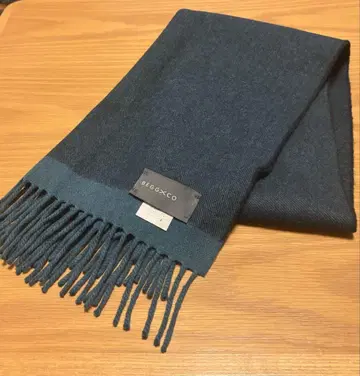 BEGG&CO 다크 블루 울 머플러