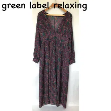green label relaxing 페이즐리 무늬 긴팔 원피스