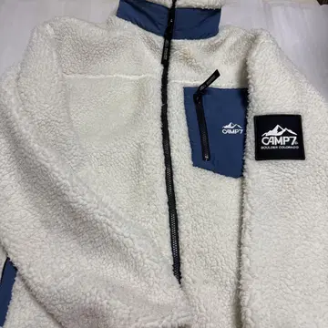 CAMP7 플리스 자켓 화이트 블루