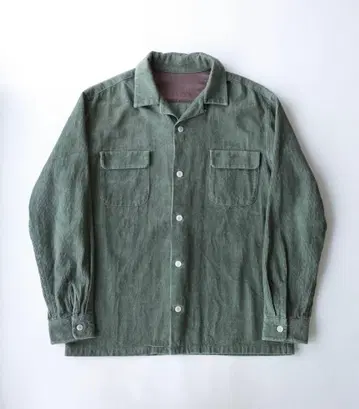 50년대~60년대 빈티지 오픈 카라 코듀로이 셔츠 긴팔