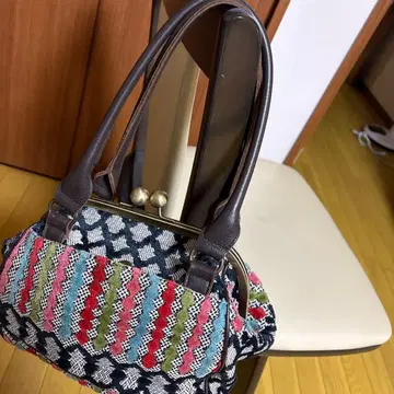 기하학 패턴 멀티 컬러 핸드백