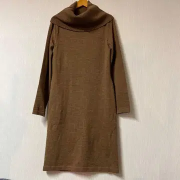랄프 로렌 터틀넥 니트 원피스 사이즈 M 브라운