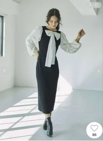 2WAY 도킹 리본 니트 원피스 셀레브레이트