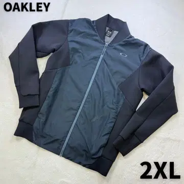 OAKLEY 절개 종이상자 니트 보온 고기능 골프 자켓 블루종 2XL