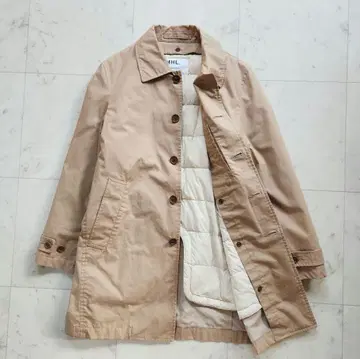 MHL. 다운 라이너 포함 면 스텐카라 코트 베이지 카멜