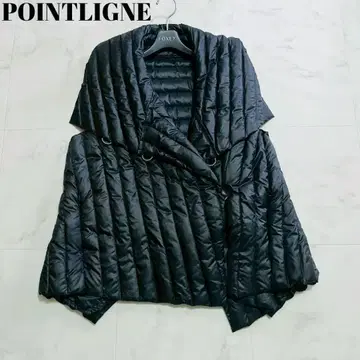 새상품급 센소유니코 POINTLIGNE 빅 칼라 다운 베스트 블랙