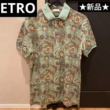 미사용 새상품 ETRO 페이즐리 무늬 피케 셔츠