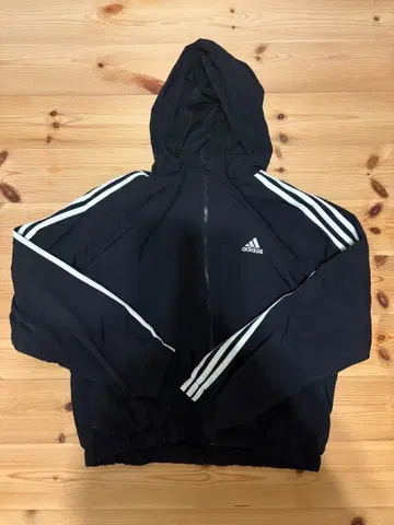 adidas 후드 부착 블랙 자켓