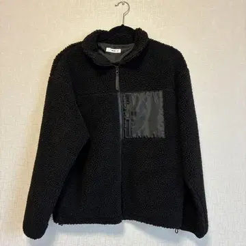 블랙 플리스 자켓 집업