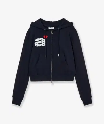 aeae DOT SMALL LETTER CROP HOOD ZIP UP