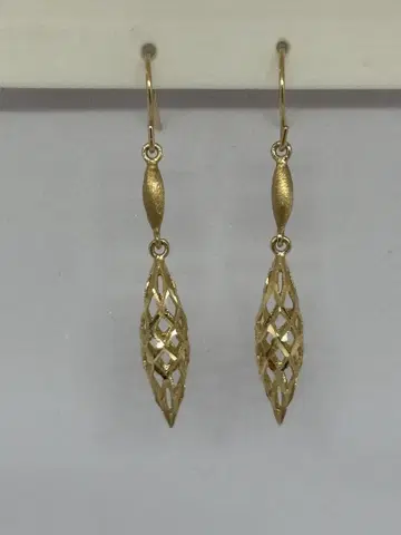 K14 골드 디자인 귀걸이 양쪽용 귀걸이