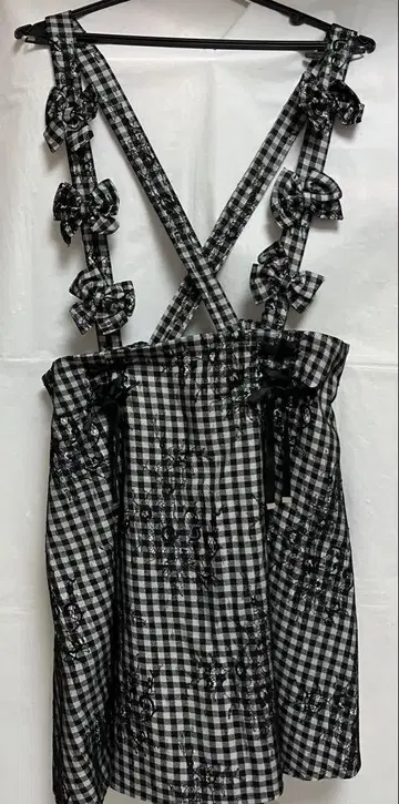 디어 마이 휘핑 레이스 겹 서스펜더 리본 레이스업 스커트 4L