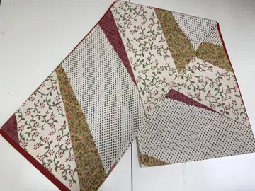W1 순수 실크 츠무기 도헨 후쿠로 오비 일본 의류 기모노 오비 새상품급