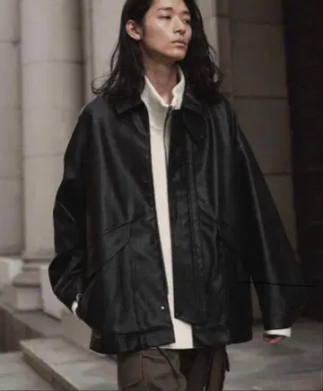 FAUX LEATHER MILITARY BLOUSON M 사이즈
