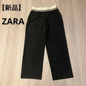 [ 새상품 ] ZARA 턱 와이드 팬츠 차콜 그레이 M 사이즈
