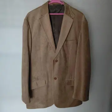 베이지 스웨이드풍 블레이저