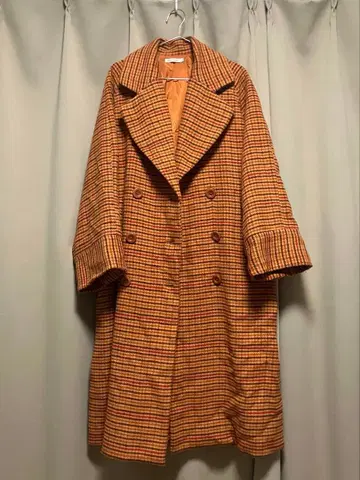 체크 롱 코트 BROWNY STANDARD