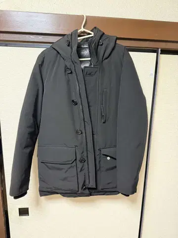 EDIFICE 멜란지 웨더 크로스 다운 블루종 블랙