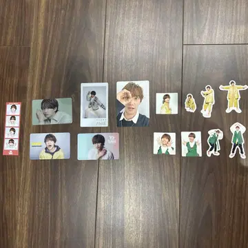후지와라 죠이치로 포토 카드 & 특전 카드 & 플레이크 씰 세트