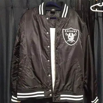 RAIDERS 블랙 바시티 자켓