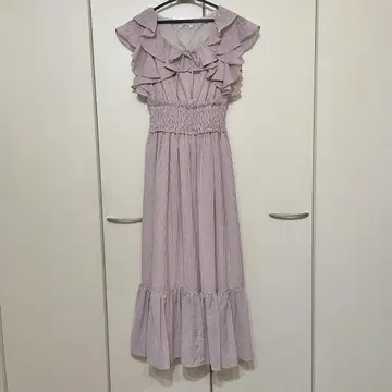 Ank Rouge 프릴 달린 체크 맥시 원피스