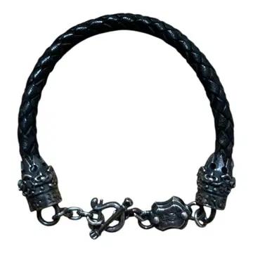 REGALIA 팔찌 안지름 약 17cm 가죽 실버 크라운 레가리아
