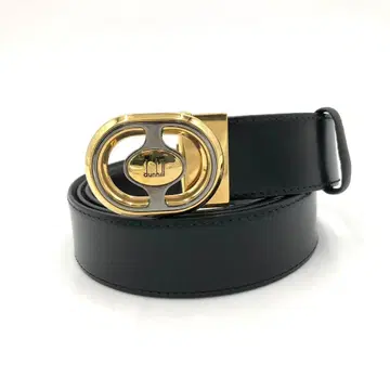 던힐 dunhill 벨트 리버서블 블랙 브라운 골드 금장 장식 가죽