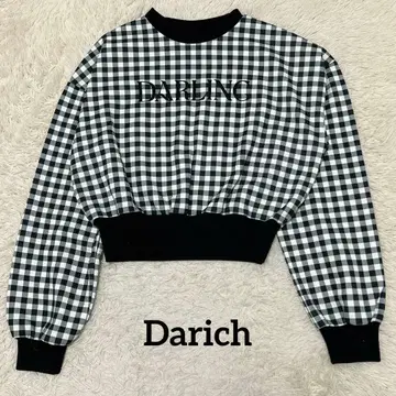 [새상품급] Darich 깅엄 체크 숏 풀오버
