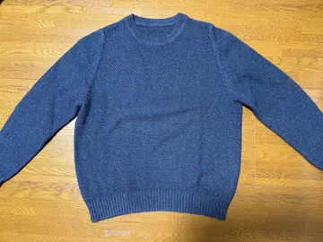 SOPHNET INDIGO WAFFLE CREW NECK SWEATER