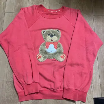WHISPERS 위스퍼 당시품 레어 곰 자수 빨간색 맨투맨