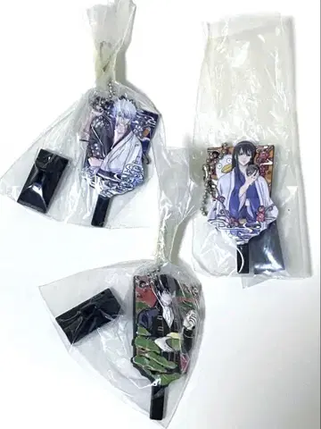 은혼 하네츠키 키링 3개 세트 긴토키 히지카타 카츠라