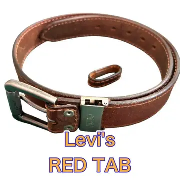 [천연 가죽 빈티지] Levi's REDTAB 이탈리아 가죽 벨트 브라운
