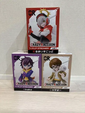 CRAZY RACCOON 피규어 3체 세트 vol.1