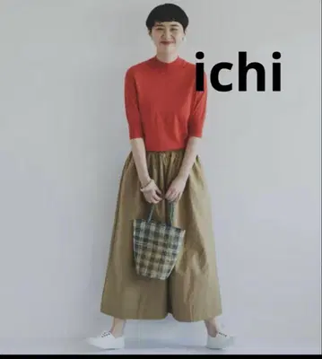ichi 이치 코튼 린넨 와이드 팬츠