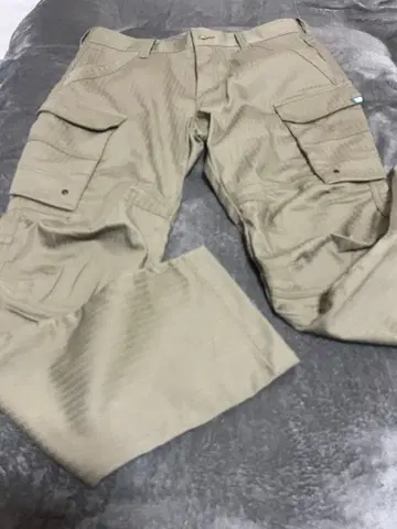 베이지 카고 팬츠 멀티 포켓