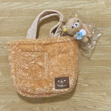 미사용 새상품 리락쿠마 외출 봉제 인형 포함 토트백 네~네~