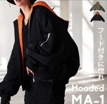 안티카 후드 부착 숏 기장 MA-1 자켓