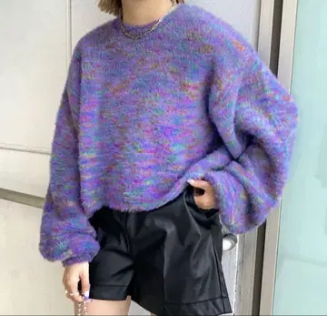 후즈후 갤러리 컬러 샤기 상의