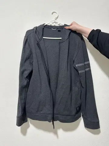 그레이 후드 부착 골프 맨투맨 셋업 M