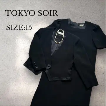 [ TOKYO SOIR ] 셋업 포멀 원피스 15호 블랙